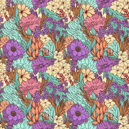 Garden Blooms Pattern 5 Quilting Cotton Fabric