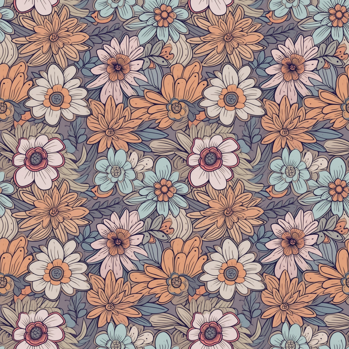 Garden Blooms Pattern 7 Quilting Cotton Fabric