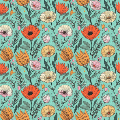 Garden Blooms Pattern 8 Quilting Cotton Fabric