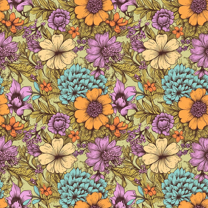 Garden Blooms Pattern 9 Quilting Cotton Fabric