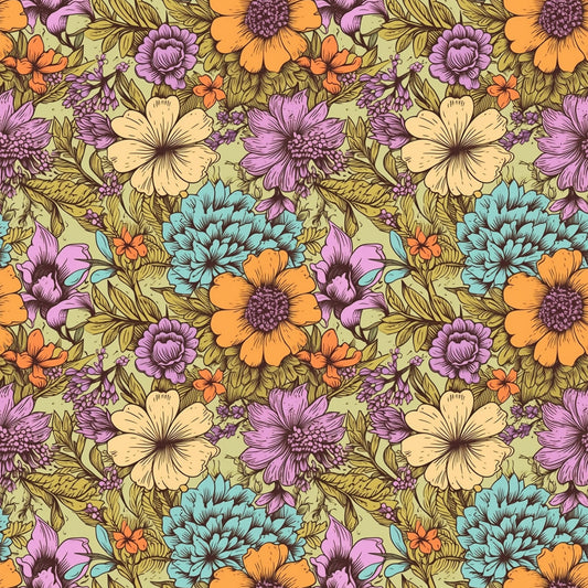 Garden Blooms Pattern 9 Quilting Cotton Fabric