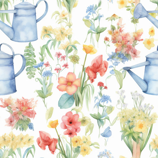 Gardening Pattern 8 Quilting Cotton Fabric