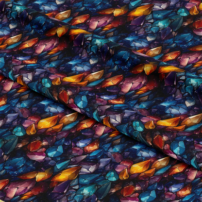 Gemstones and Crystals Pattern 6 Quilting Cotton Fabric