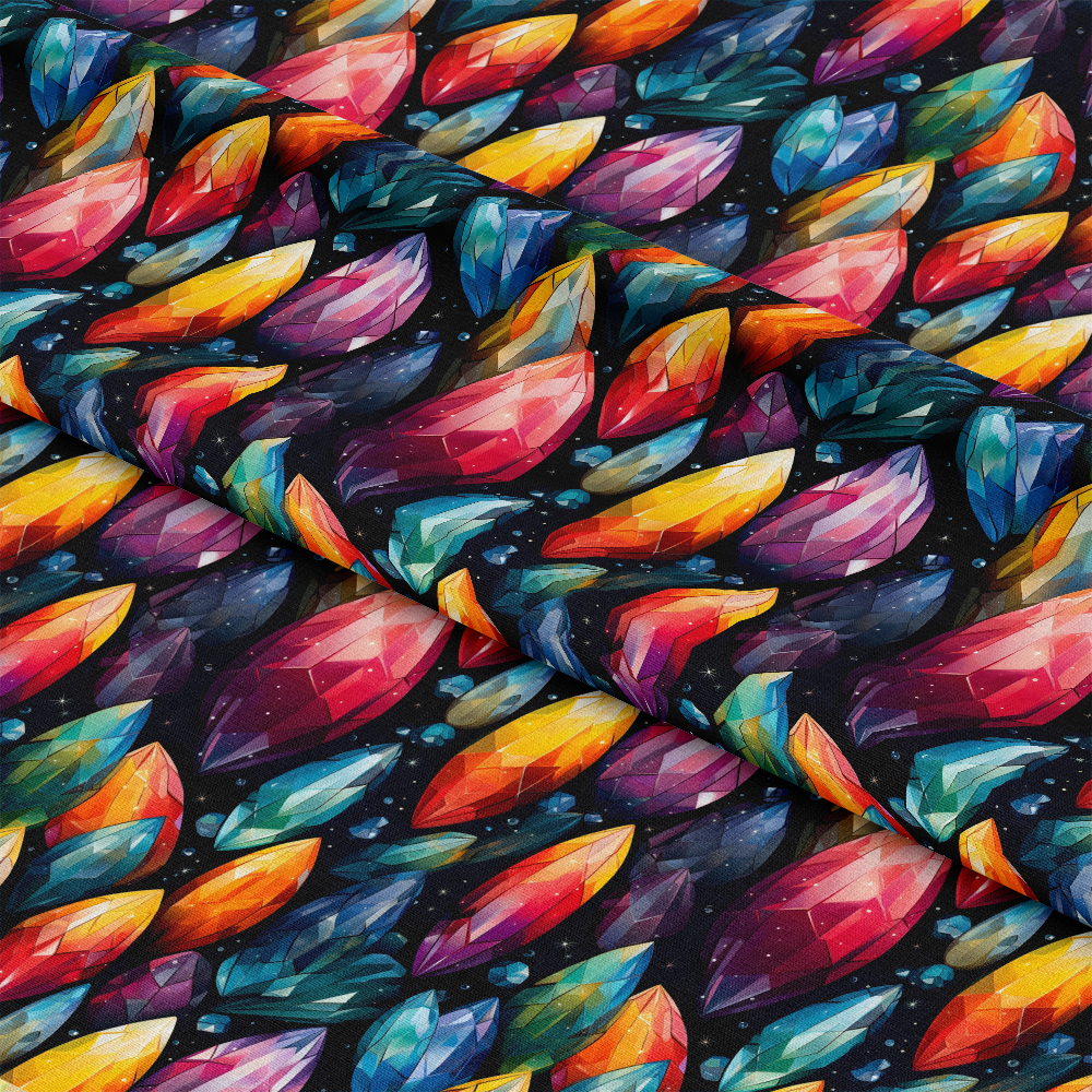 Gemstones and Crystals Pattern 8 Quilting Cotton Fabric