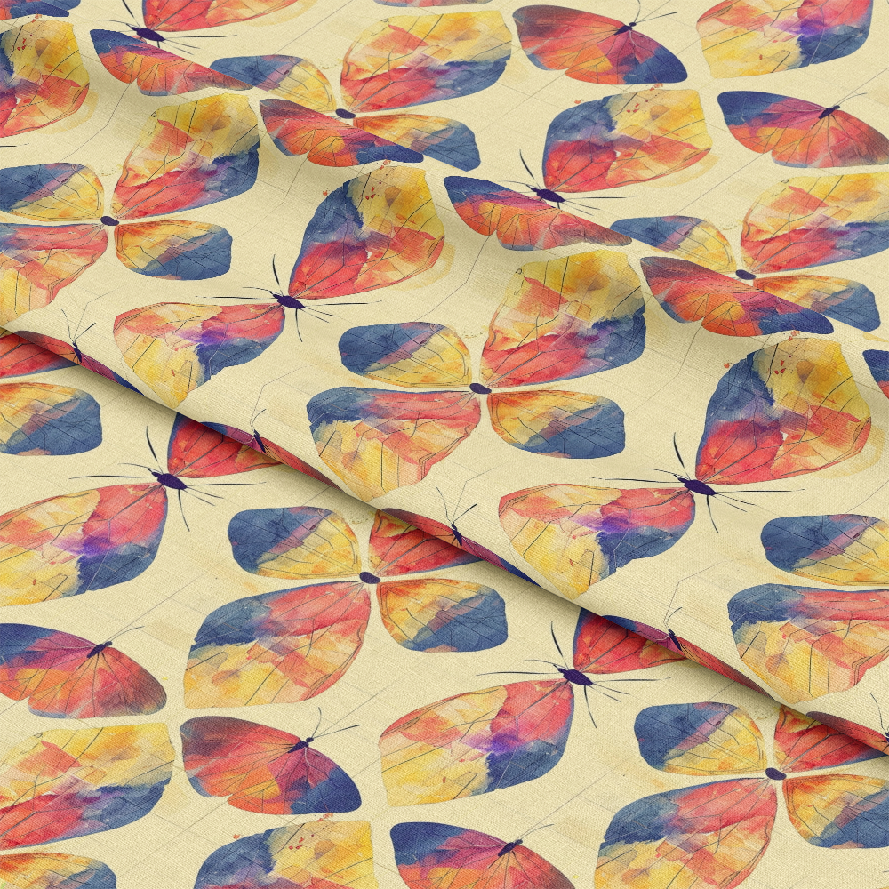 Geometric Butterflies Pattern 13 Quilting Cotton Fabric