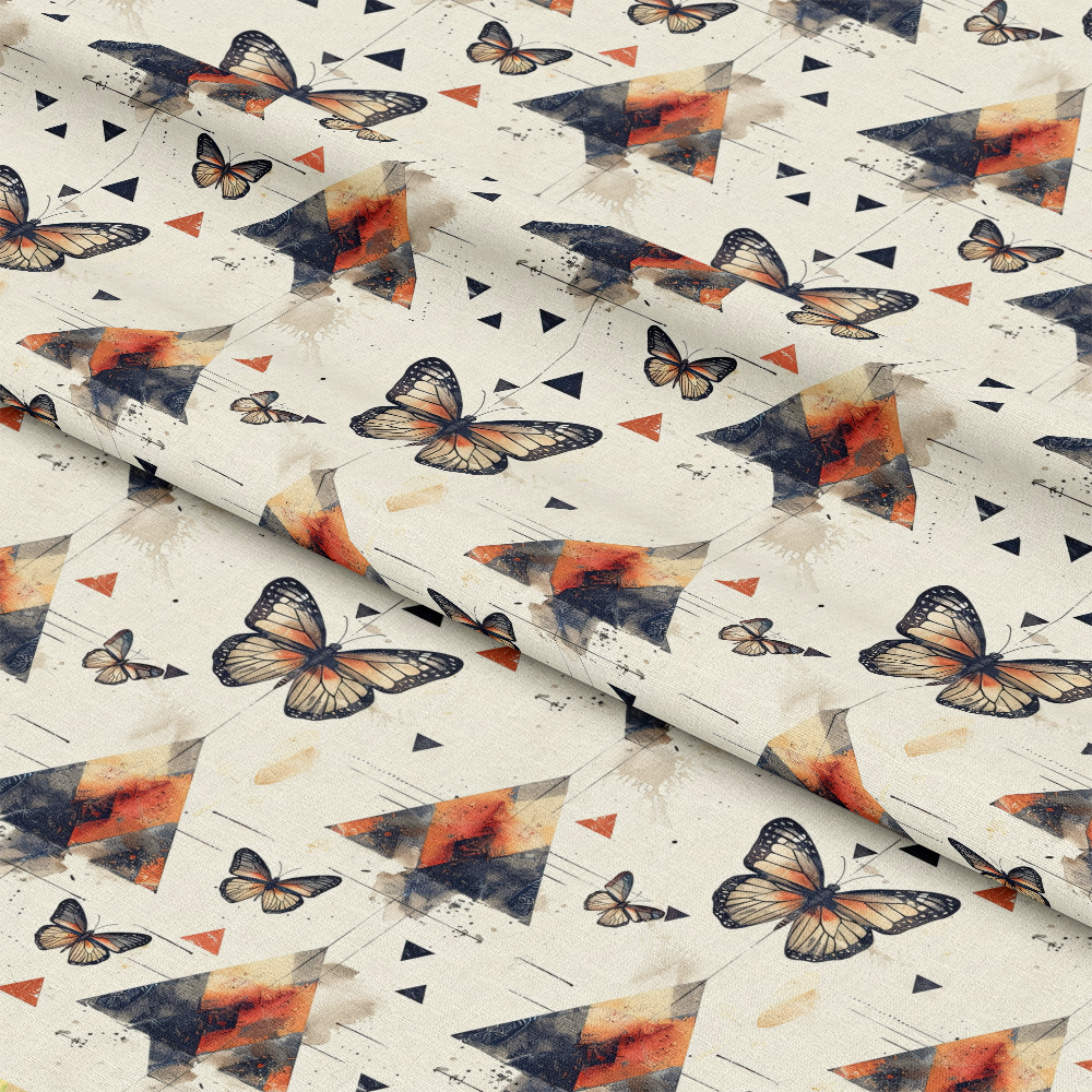 Geometric Butterflies Pattern 7 Quilting Cotton Fabric