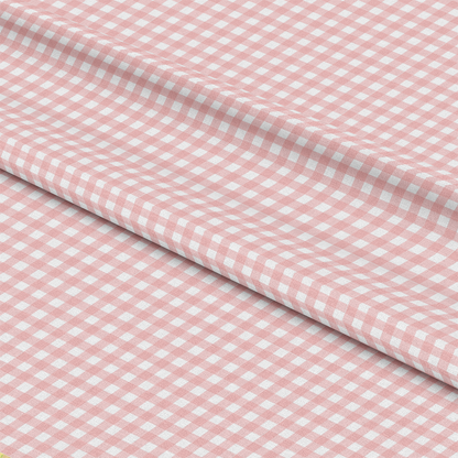 Gingham Peach Puff Quilting Cotton Fabric