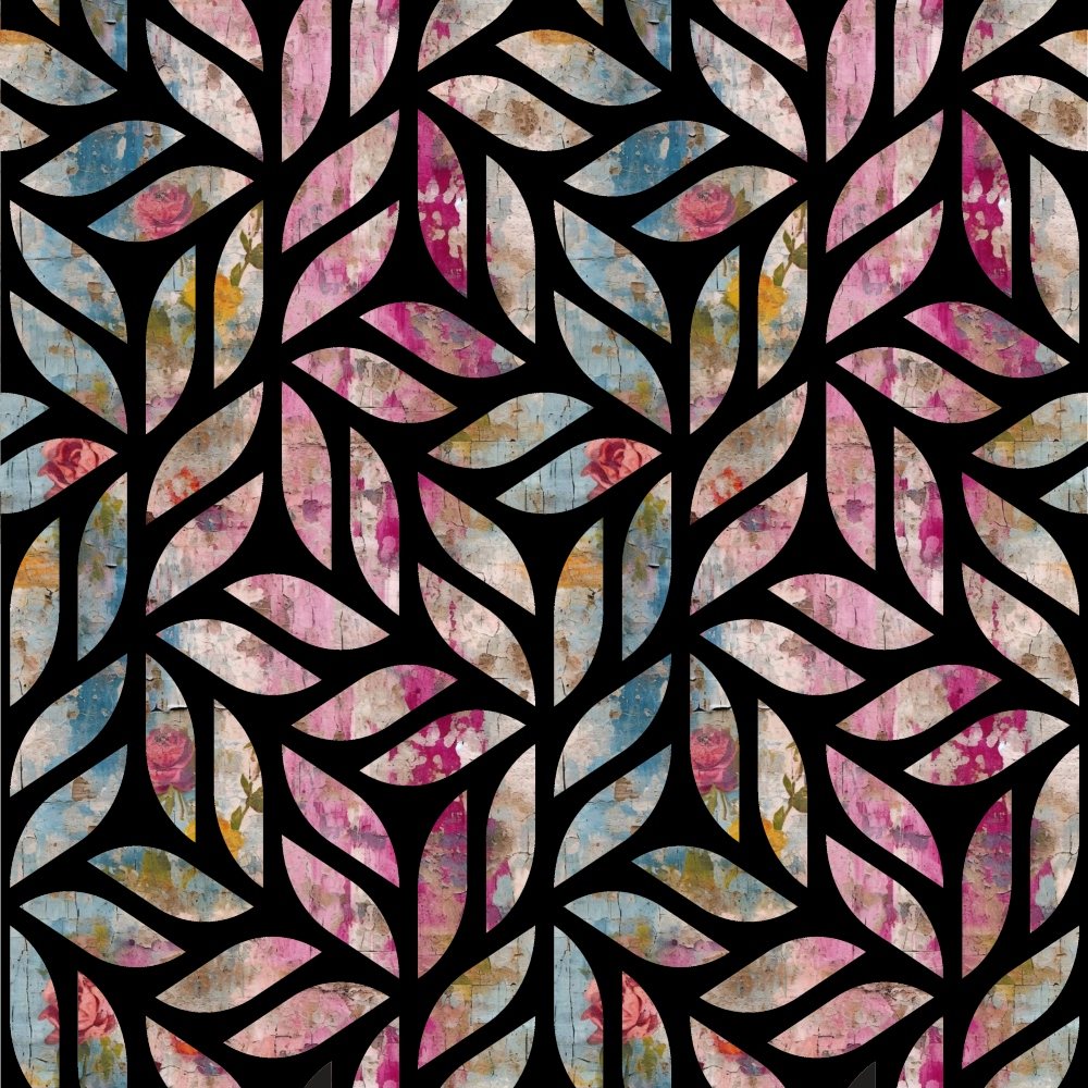 Girly Grunge Plaster Pattern 29 Quilting Cotton Fabric