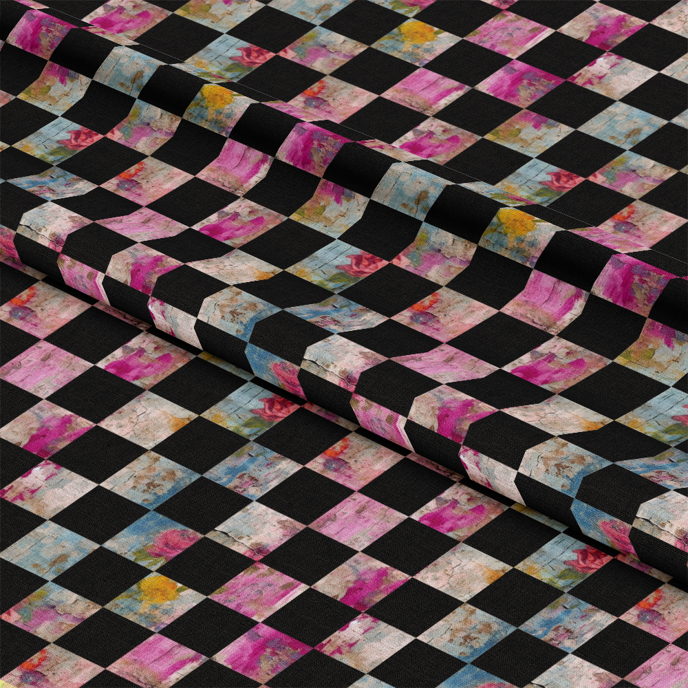 Girly Grunge Plaster Pattern 32 Quilting Cotton Fabric