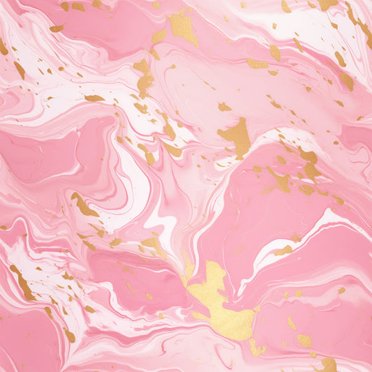 Gold and Pink Marble Pattern 1 Quilting Cotton Fabric