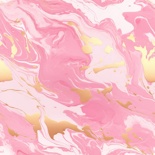 Gold and Pink Marble Pattern 2 Quilting Cotton Fabric