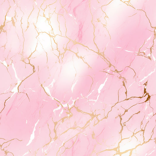 Gold and Pink Marble Pattern 3 Quilting Cotton Fabric