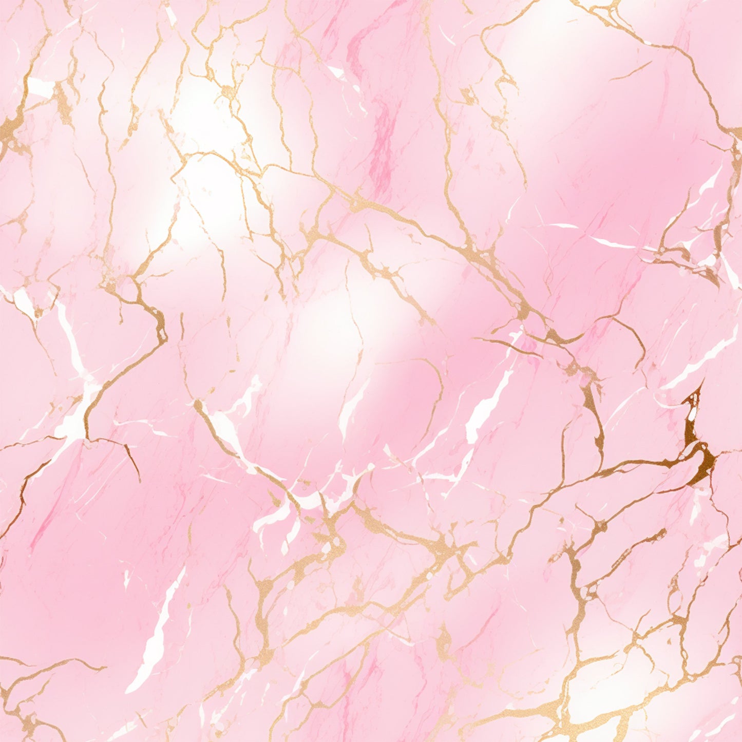 Gold and Pink Marble Pattern 3 Quilting Cotton Fabric