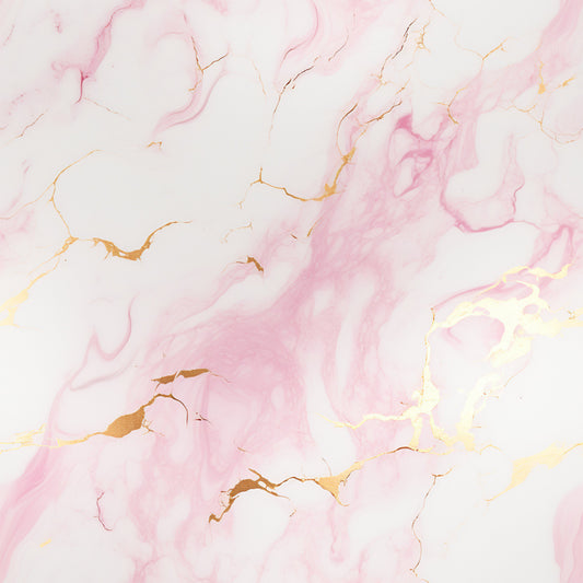 Gold and Pink Marble Pattern 5 Quilting Cotton Fabric
