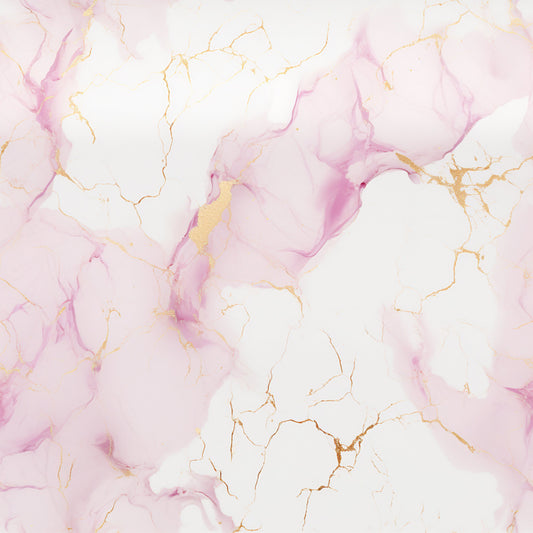 Gold and Pink Marble Pattern 6 Quilting Cotton Fabric