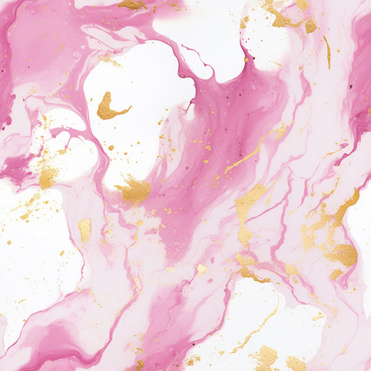 Gold and Pink Marble Pattern 7 Quilting Cotton Fabric