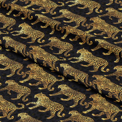 Golden Leopards Quilting Cotton Fabric