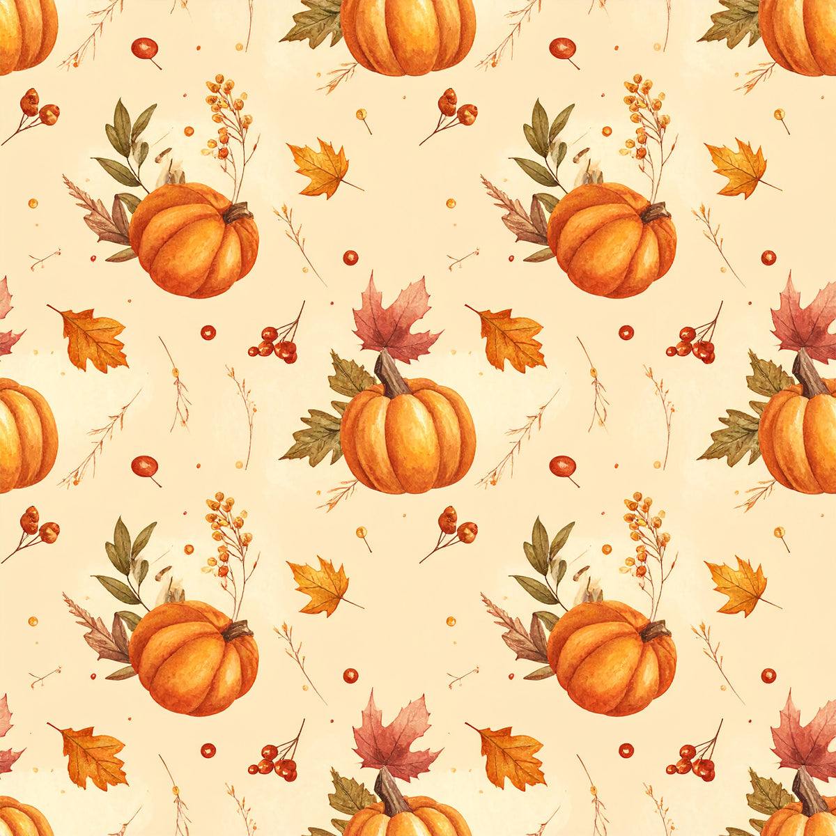 Golden Autumn Leaves Pattern 10 Quilting Cotton Fabric