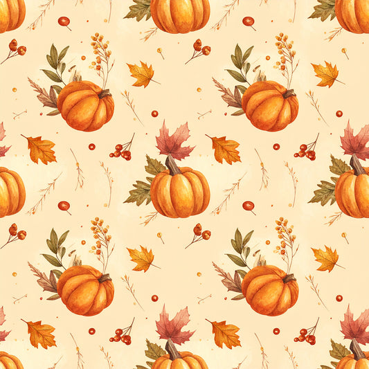 Golden Autumn Leaves Pattern 10 Quilting Cotton Fabric