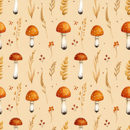 Golden Autumn Leaves Pattern 13 Quilting Cotton Fabric