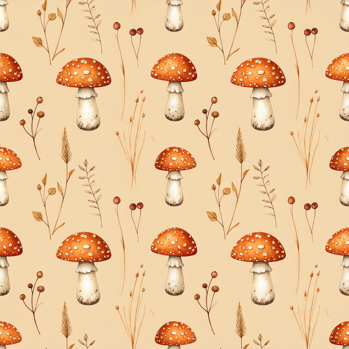Golden Autumn Leaves Pattern 14 Quilting Cotton Fabric