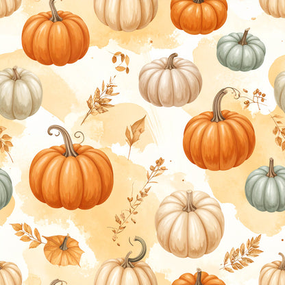 Golden Autumn Leaves Pattern 18 Quilting Cotton Fabric
