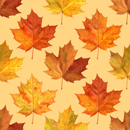 Golden Autumn Leaves Pattern 21 Quilting Cotton Fabric