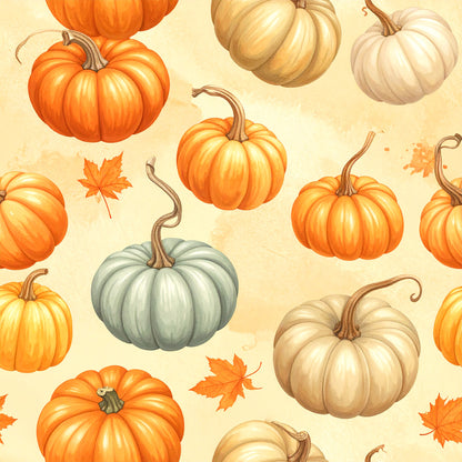 Golden Autumn Leaves Pattern 6 Quilting Cotton Fabric