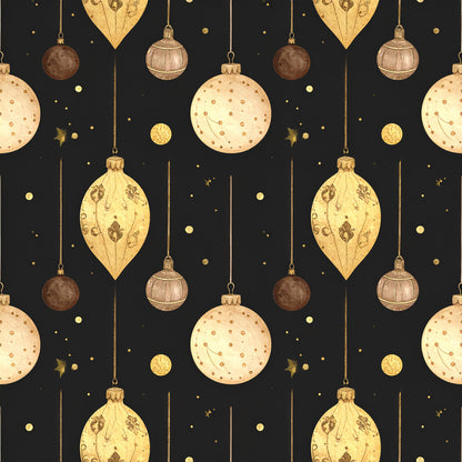 Golden Christmas Elegance Pattern 13 Quilting Cotton Fabric