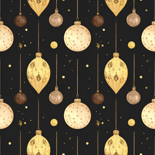 Golden Christmas Elegance Pattern 13 Quilting Cotton Fabric
