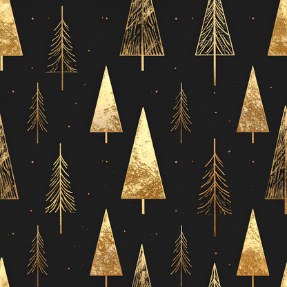 Golden Christmas Elegance Pattern 22 Quilting Cotton Fabric