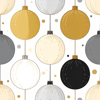Golden Christmas Elegance Pattern 23 Quilting Cotton Fabric