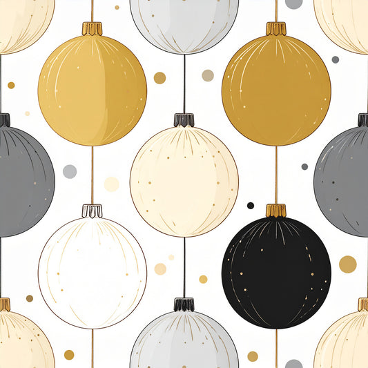 Golden Christmas Elegance Pattern 23 Quilting Cotton Fabric