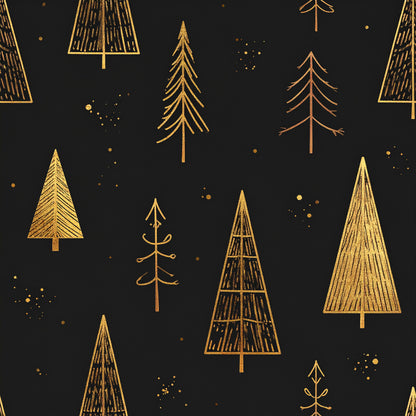 Golden Christmas Elegance Pattern 29 Quilting Cotton Fabric