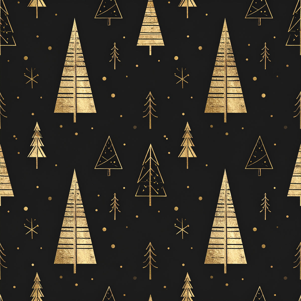 Golden Christmas Elegance Pattern 4 Quilting Cotton Fabric