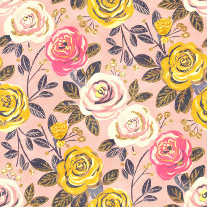 Golden Hour Roses Pattern 12 Quilting Cotton Fabric