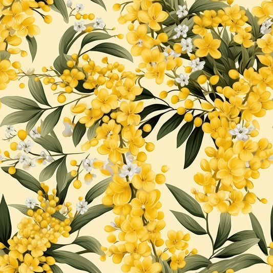 Goldenrod Flowers Pattern 1 Quilting Cotton Fabric