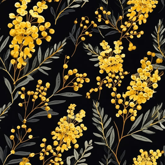 Goldenrod Flowers Pattern 10 Quilting Cotton Fabric