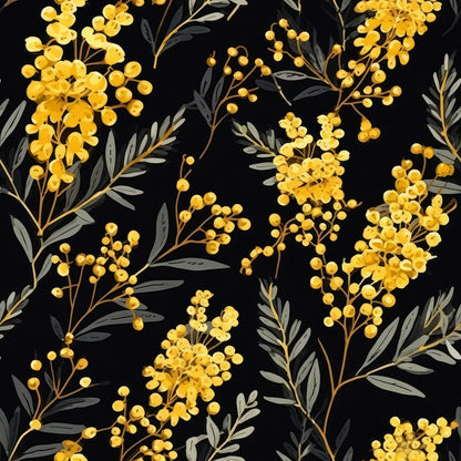 Goldenrod Flowers Pattern 10 Quilting Cotton Fabric