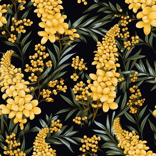 Goldenrod Flowers Pattern 2 Quilting Cotton Fabric