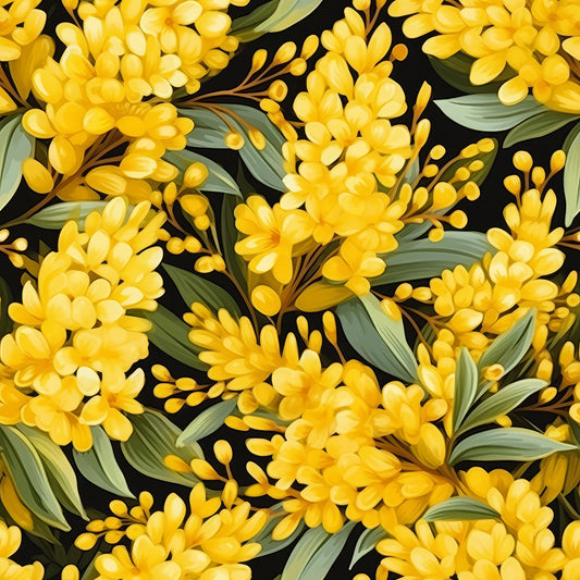 Goldenrod Flowers Pattern 3 Quilting Cotton Fabric