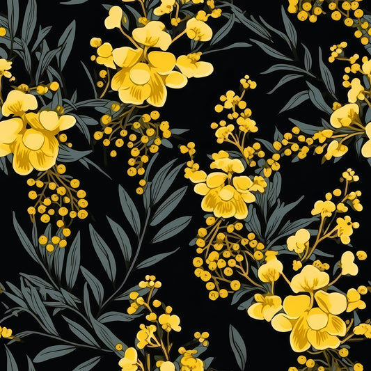 Goldenrod Flowers Pattern 6 Quilting Cotton Fabric