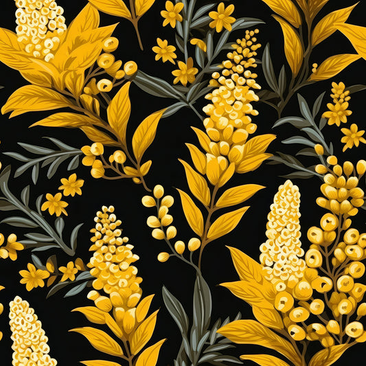 Goldenrod Flowers Pattern 7 Quilting Cotton Fabric