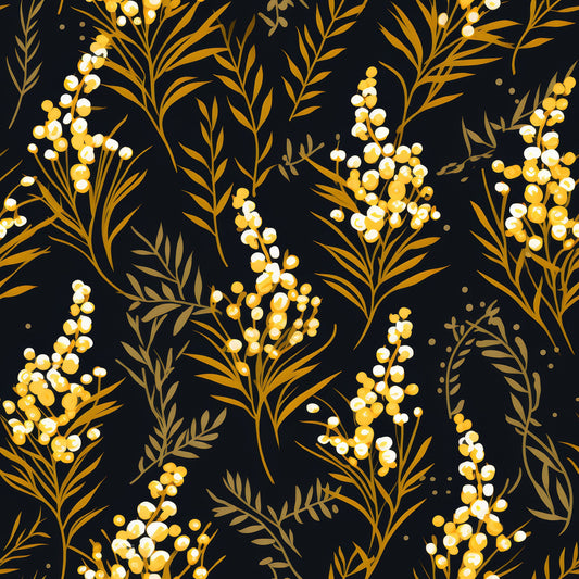 Goldenrod Flowers Pattern 8 Quilting Cotton Fabric