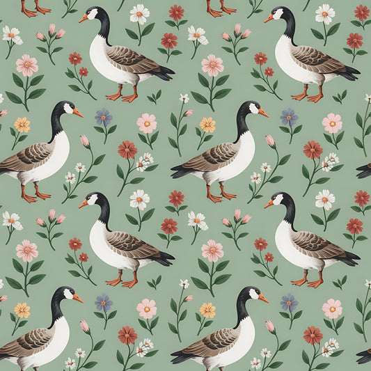 Goose Cottagecore Pattern 10 Quilting Cotton Fabric