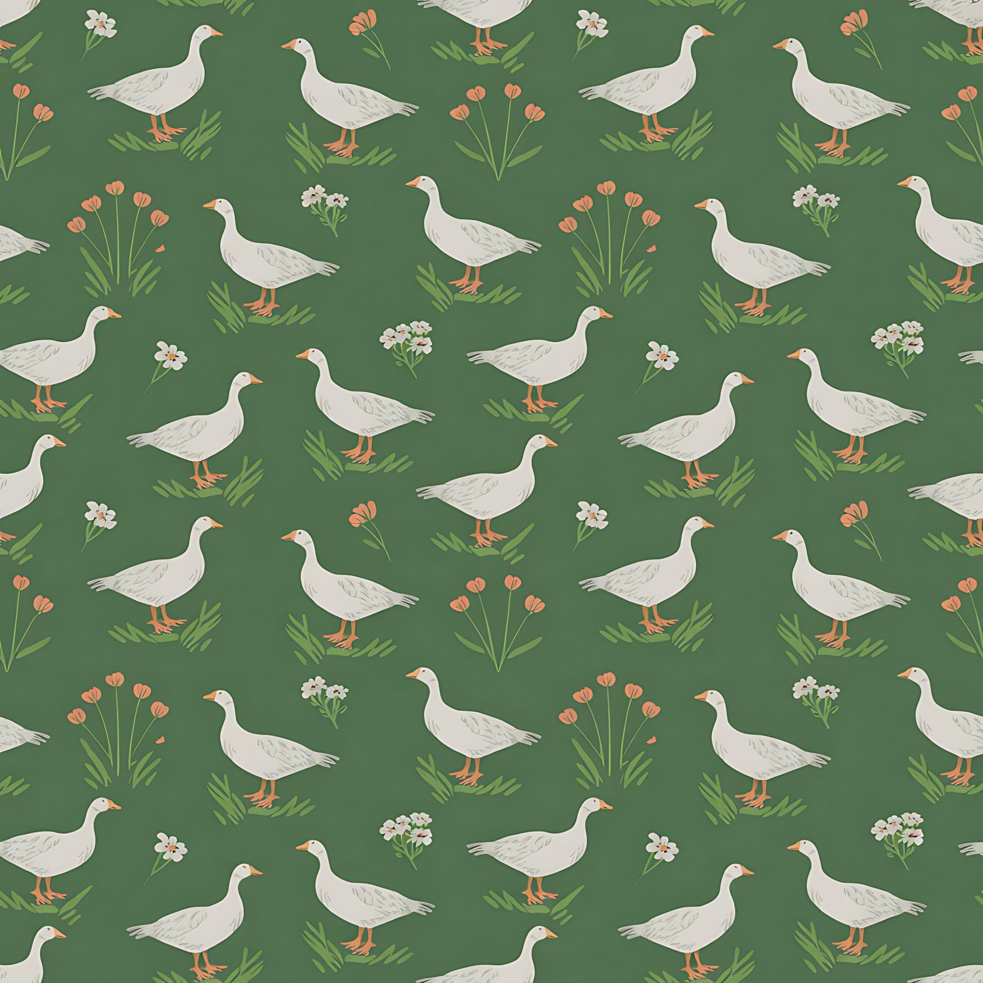 Goose Cottagecore Pattern 26 Quilting Cotton Fabric – FabricMegaStore.com
