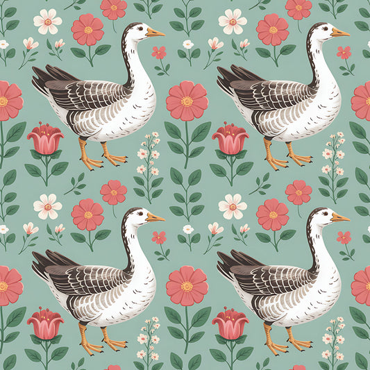 Goose Cottagecore Pattern 27 Quilting Cotton Fabric