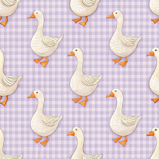 Goose Gingham Pattern 10 Quilting Cotton Fabric