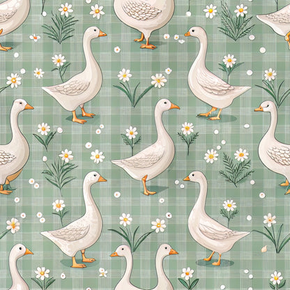 Goose Gingham Pattern 11 Quilting Cotton Fabric