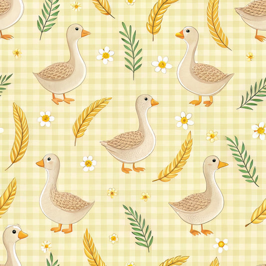 Goose Gingham Pattern 15 Quilting Cotton Fabric